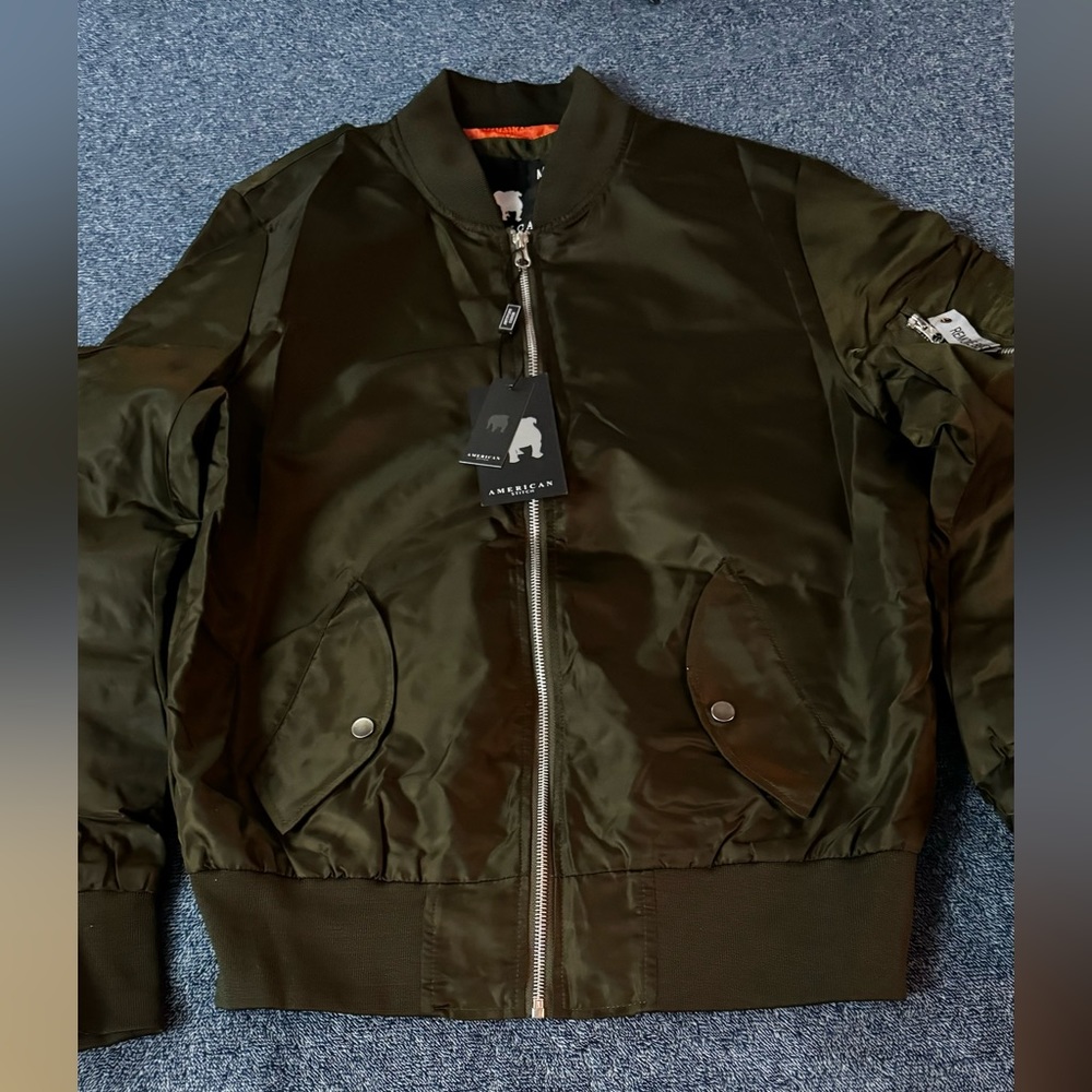 American Stitch light bomber jacket (M) brand new never worm